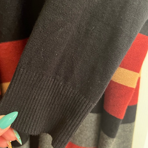 Lane Bryant Colorblock Striped Overpiece Cardigan Duster Sweater - size 14/16 - Picture 2 of 10